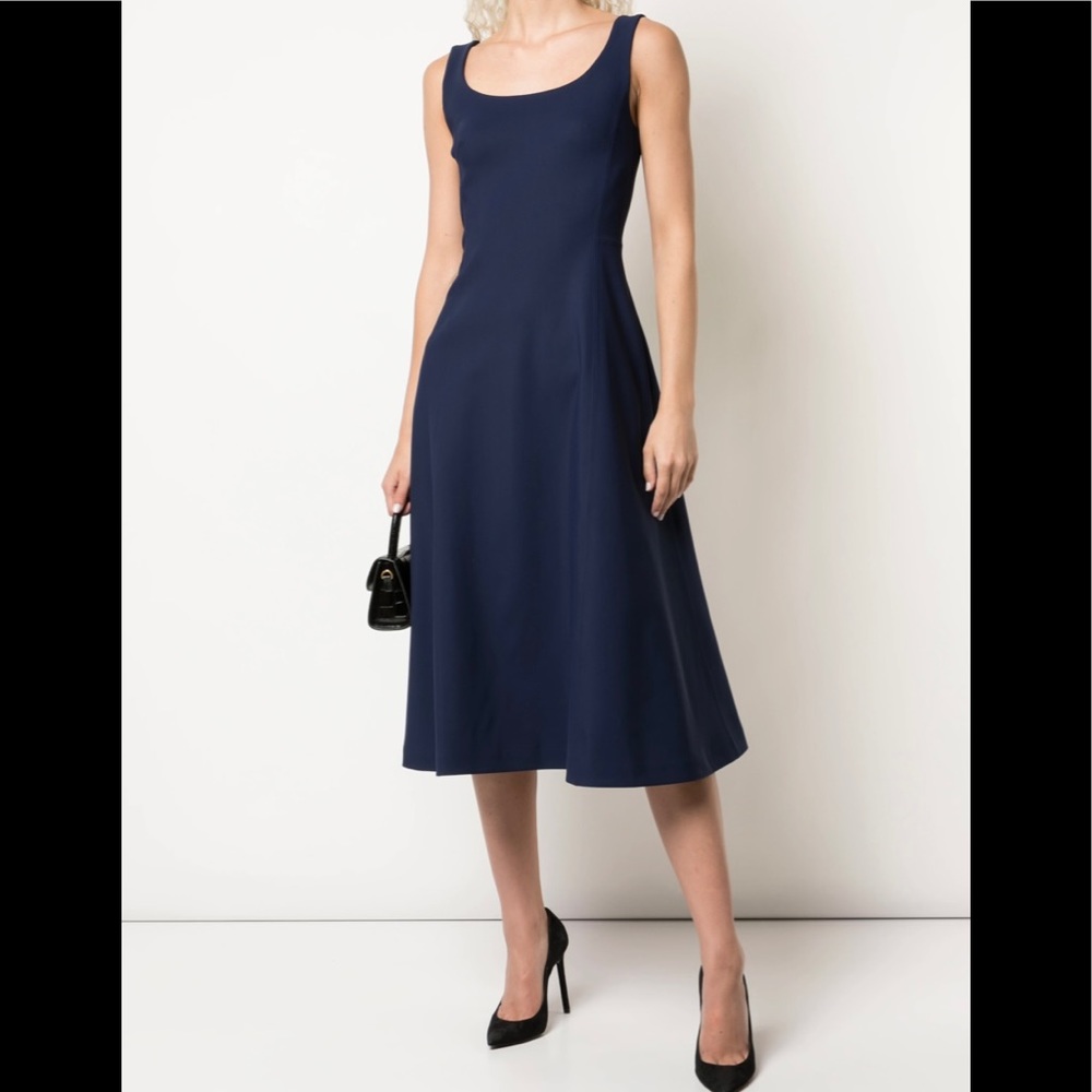 Adam Lippes Scoop Neck flare dress neoprene